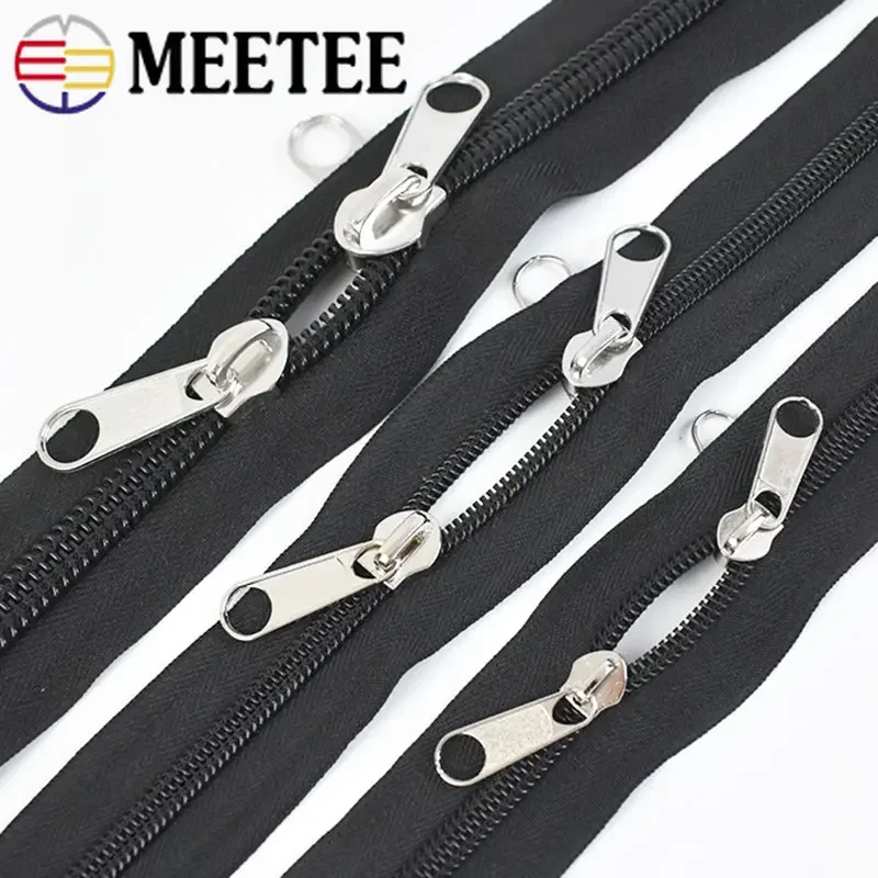 10Pcs 3# 5# 8# 10# 20# Zipper Slider for Nylon Resin Zips Single/Double Side Zippers Puller Head Luggage Tag Sewing Accessories