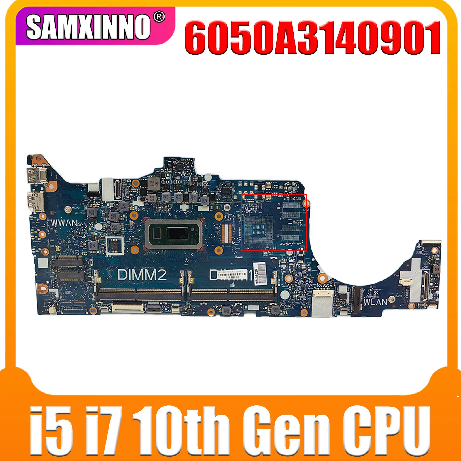 

For HP HighPerformance Mainboard 6050A3140901 Laptop Motherboard Zfirefloy 15 850 G7 CPU i3 i5 i7 100% Tested
