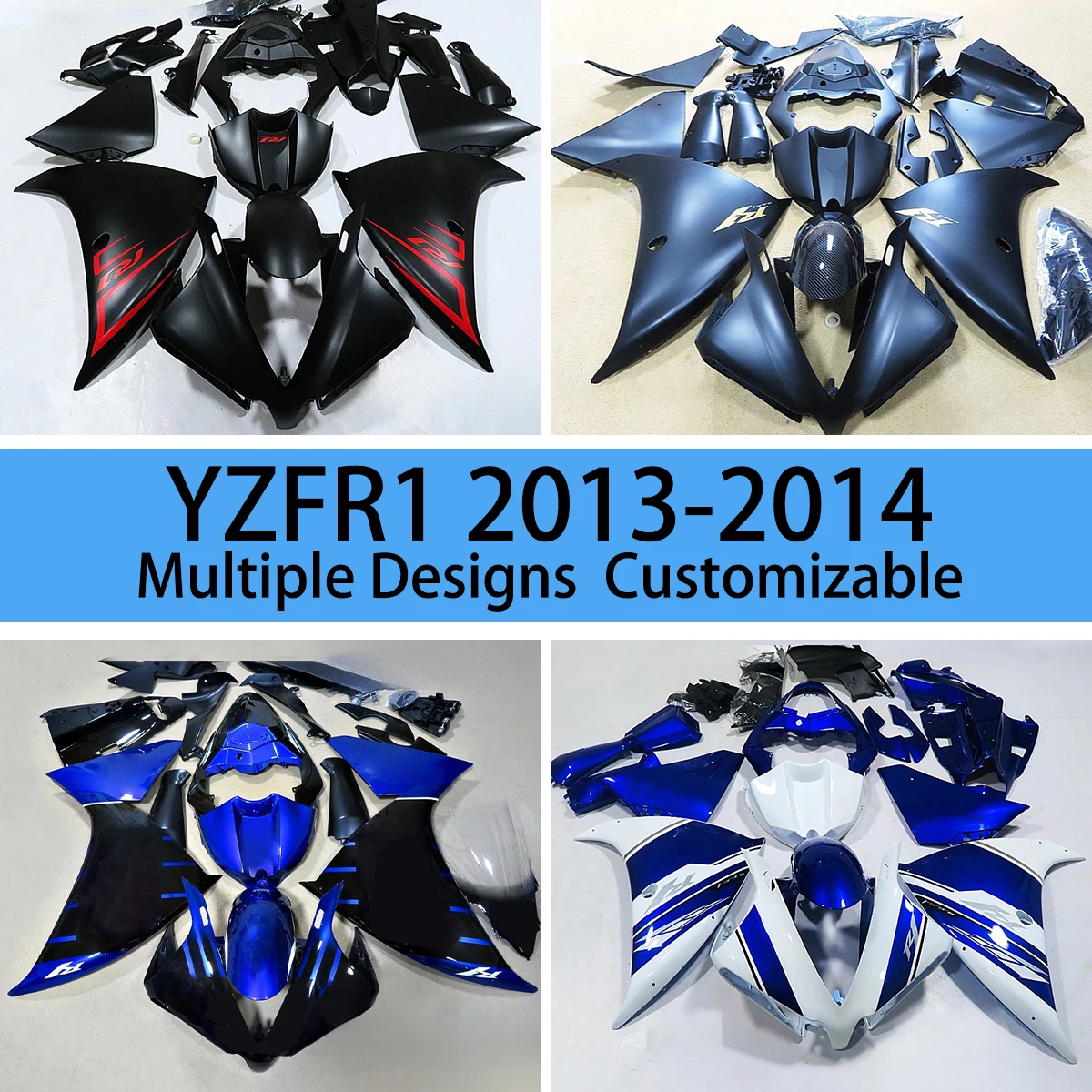 

Prime Fairing Set YZF R1 2013 2014 Aftermarket Motorcycle Injection Fairings Panel Kit Bodywork for YAMAHA YZFR1 13 14