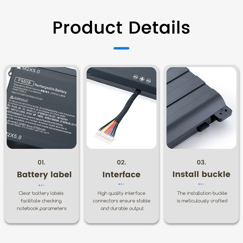 FM08 Laptop Battery For HP 17-AN013TX 17-AN014TX 17-AN014NG HSTNN-LB8B HSTNN-LB8A 922752-421 8922753-421