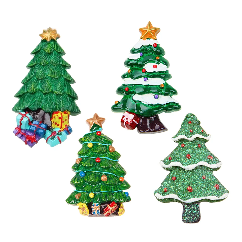 

4 Pcs Refrigerator Decorative Magnets Christmas Fridge Magnetic Sticker Decoration