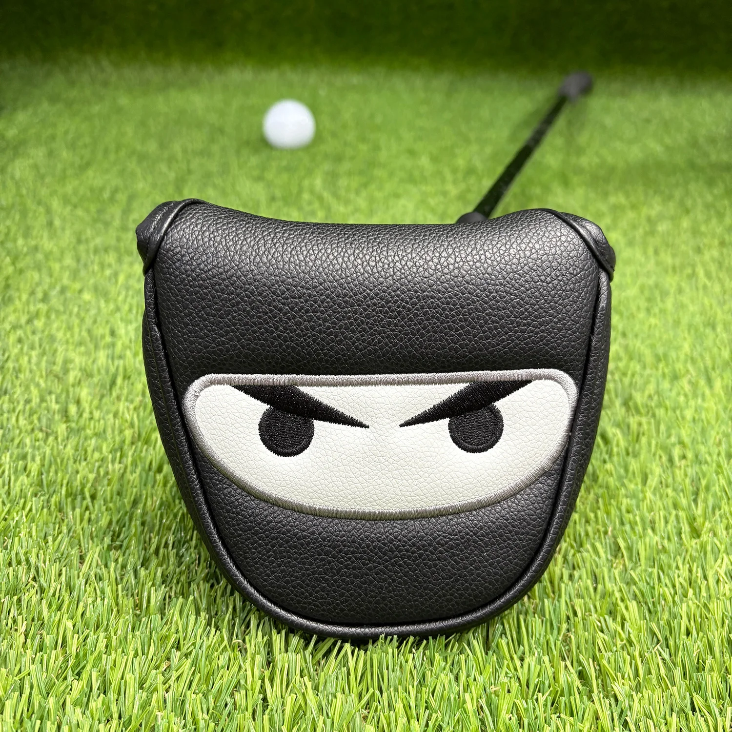 Golf Club Headcover Set Black Cover Fairway Golf Headcover Hybrid Blade Putter Mallet Putter Covers view 5