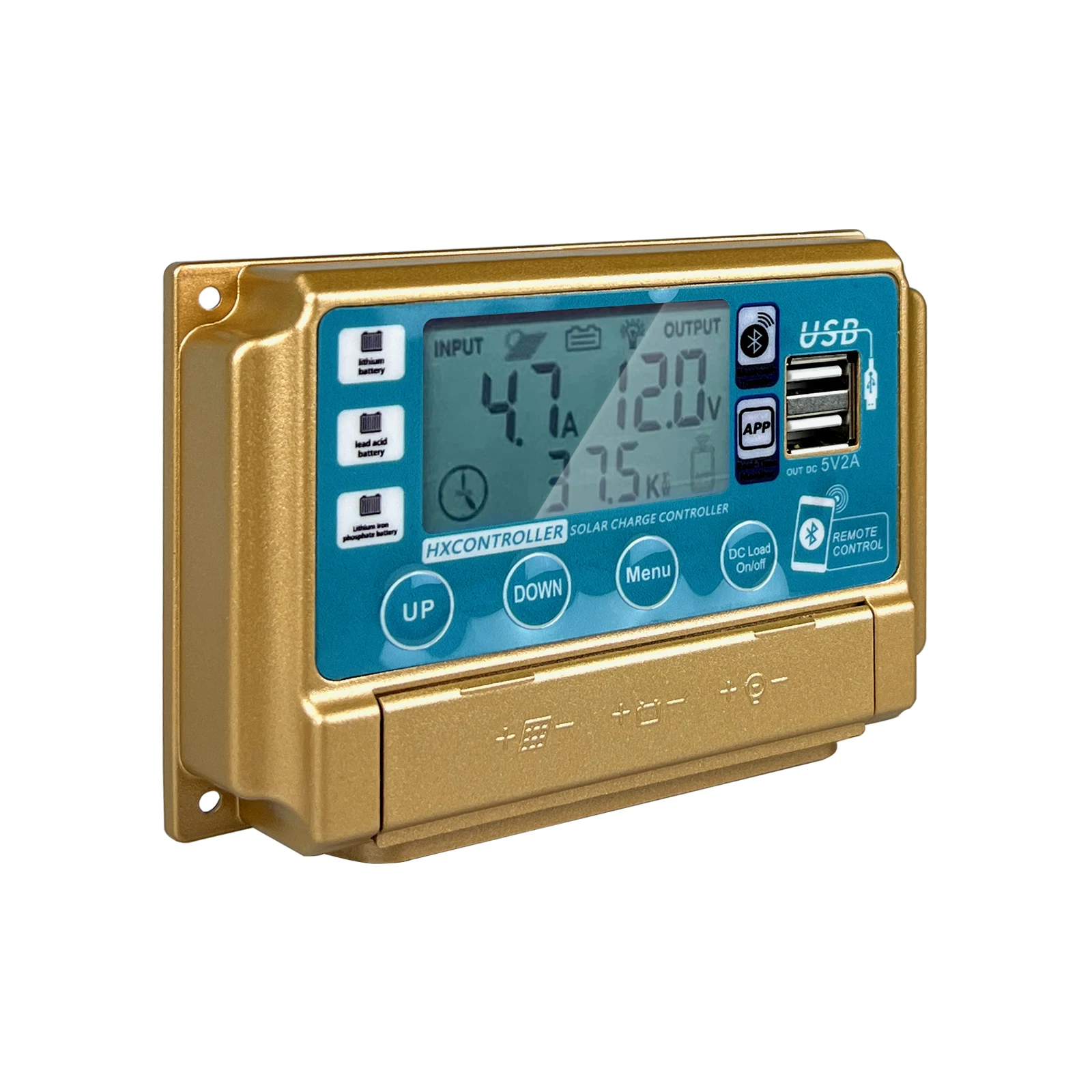 PWM 30A- 60A Solar System Charge Controller 12V24V Solar Charge Regulator With Built In Bluetooth For 100W 200W 300W 400W Panel