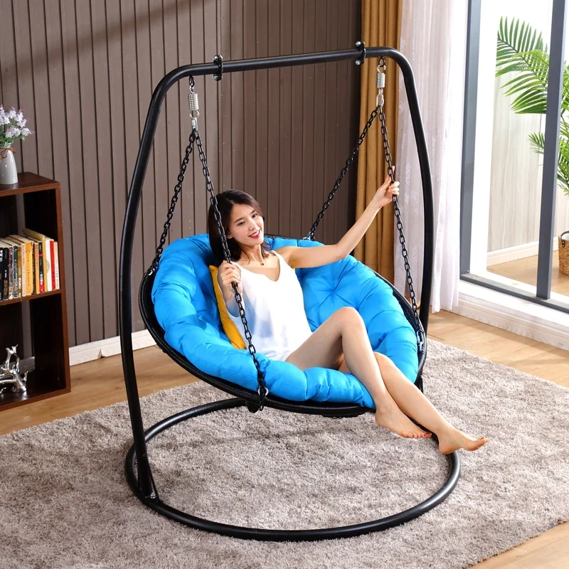 

yj Планер-качели для дома, подвесная корзина для взрослых, стул из ротанга, скандинавское кресло-качалка для балкона, уличные качели-планер