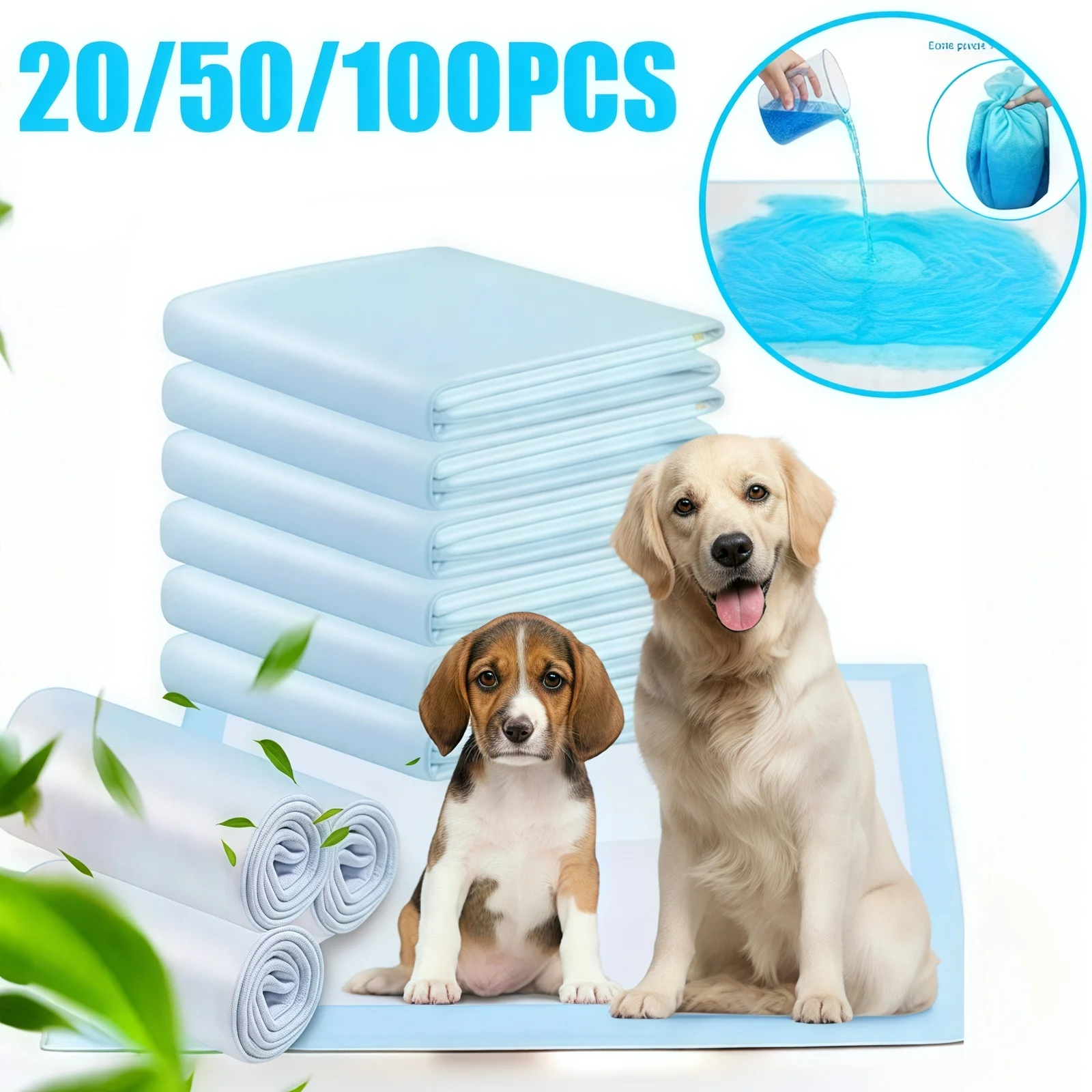 

Super Absorbent Pet Diaper Dog Thick Pee Pads Quickdry Disposable Urine Nappy Mat For Cats Dog Diapers Deodorant Pet Supplies