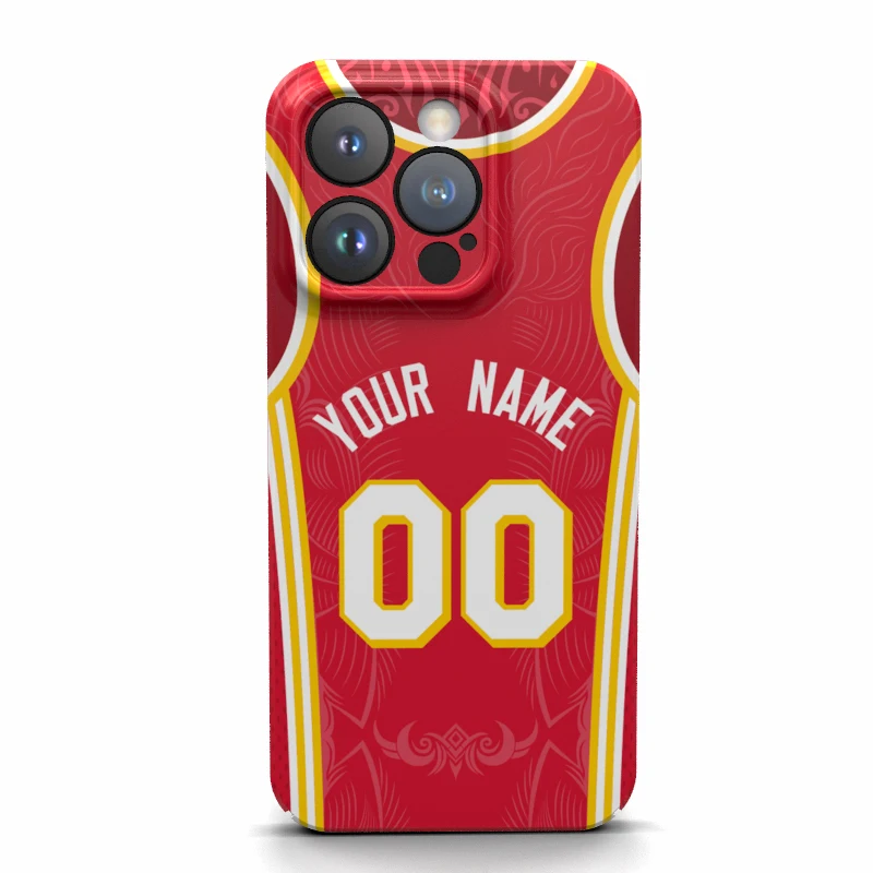 Atlanta Custom Cover Case Name Number Jerseys Game America Basketball For Iphone 16 15 14 Pro Max 13 12 11 Mini X Xs Xr 7 8 Plus