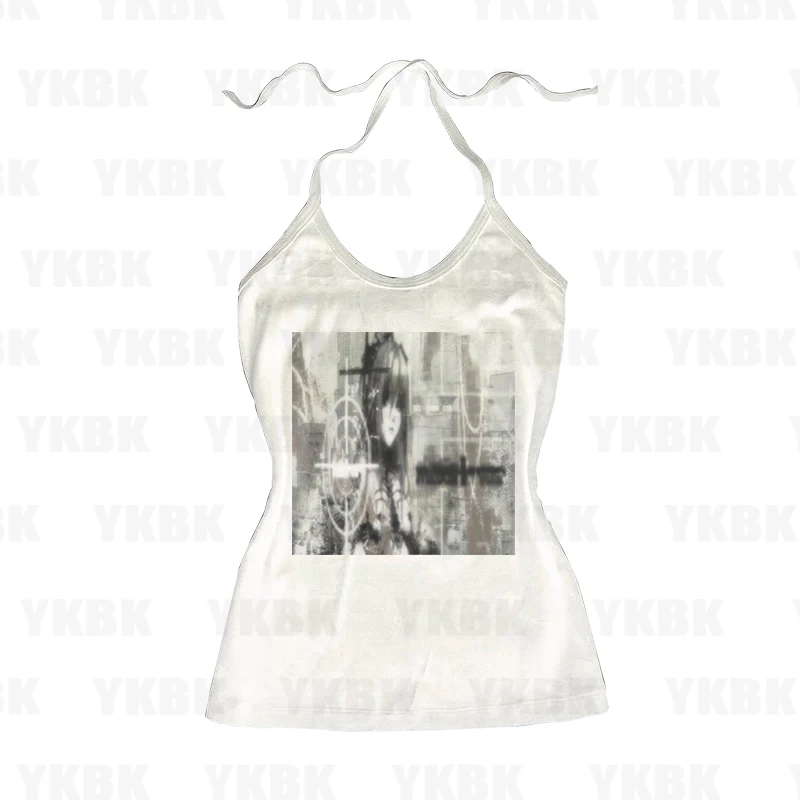 Harajuku Hot Sexy Punk Goth Long Sleeve Tops Women Anime Summer Grunge Punk Print Top Fashion Tops Vintage Baby Tees Emo Girl