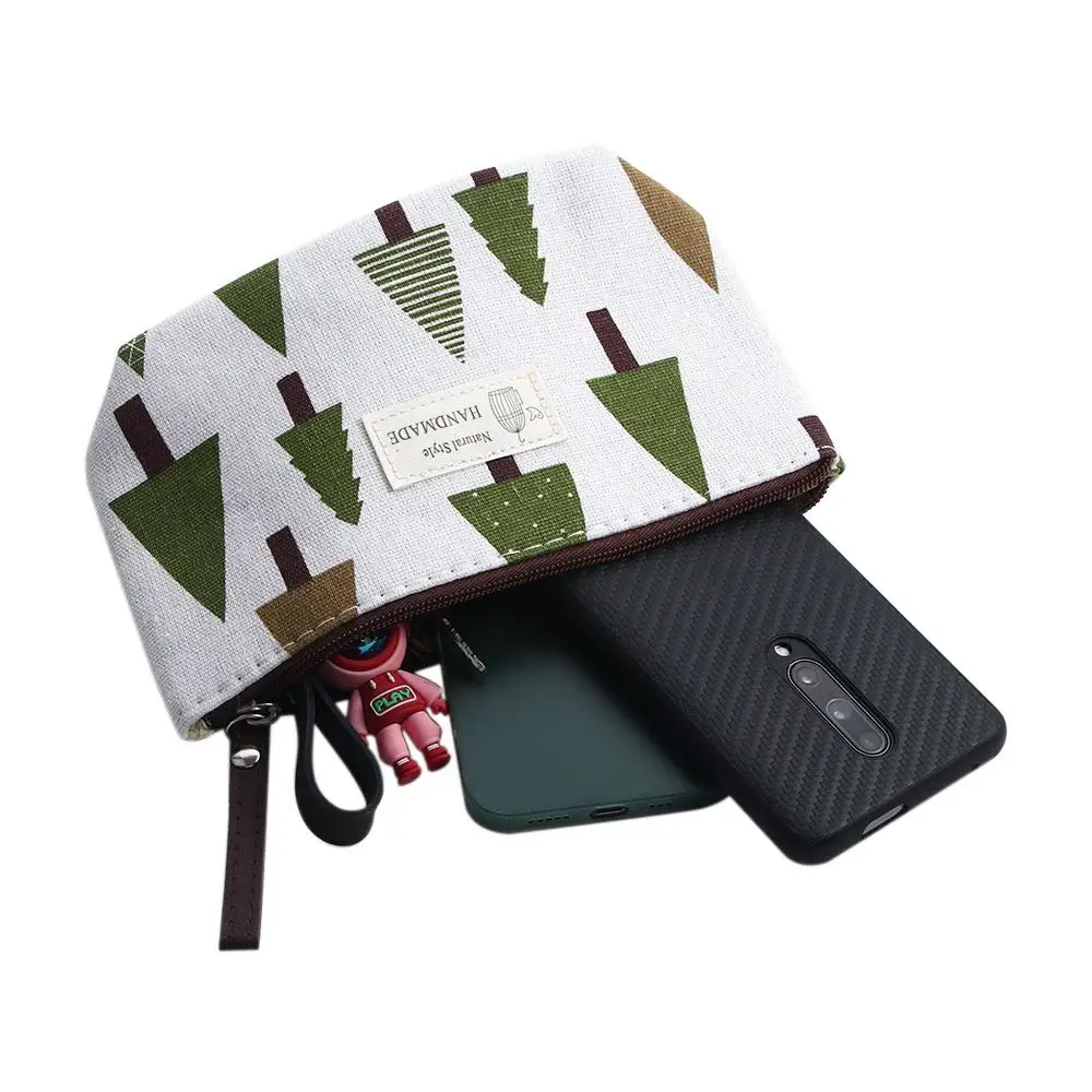 Women Canvas Wash Pouch Portable Animal Pattern Toiletry Case Makeup Bag Cosmetic Organizer Storage Bag