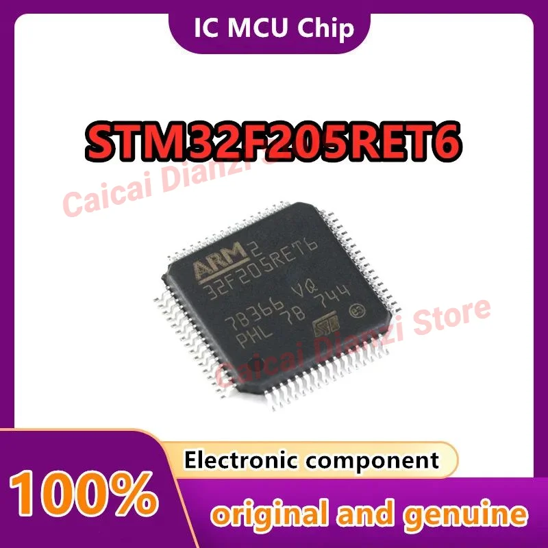 Original genuine STM32F205RET6 LQFP-64 ARM Cortex-M3 32-bit microcontroller MCU IC chip