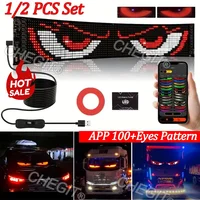 1/2 Uds Control por aplicación Devil Eye desplazamiento publicidad LED señal Led para camión patrón de texto personalizado pantalla programable camión coche