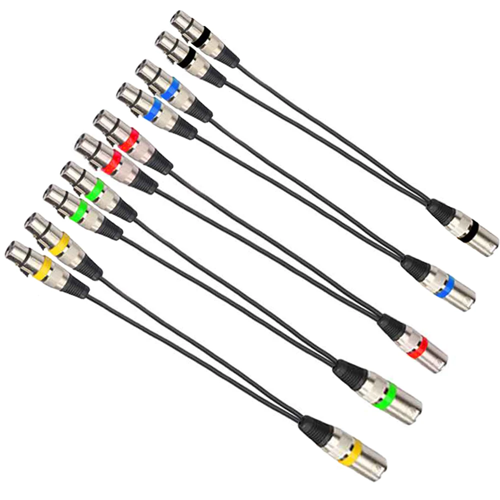 30CM XLR Splitter Male to Dual Female,3 Pin XLR Male to Female Splitter Audio Adapter Cable for Mic Amplifier Speaker Mixer