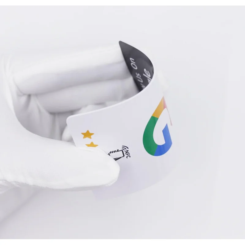 Google Review Tap NFC Cards NTAG215 Reusable Programmable 13.56MHz Tap To Review for Business Customer Feedback