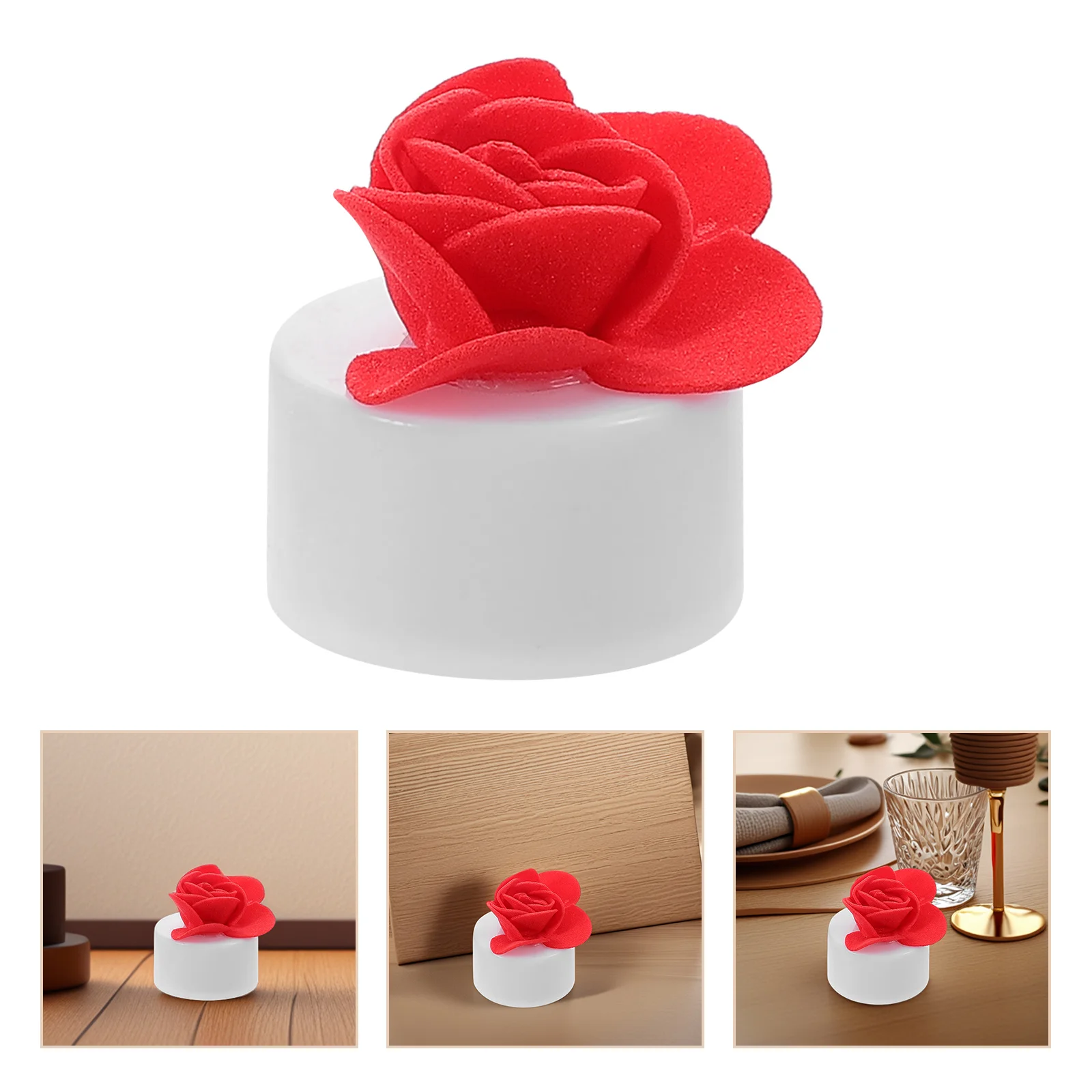 

12Pcs Rose Flower Lights Realistic LED Flameless Operated Candles Romantic Wedding Valentine Decorations