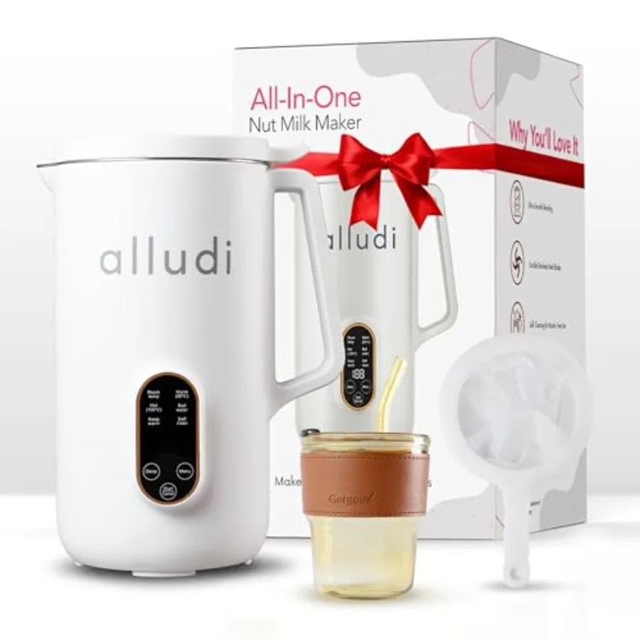 

Automatic 10 in 1 Nut Milk Maker Machine 27 oz for Homemade Coconut Oat Almond Milk and Plant Based Beverages with Delay Start