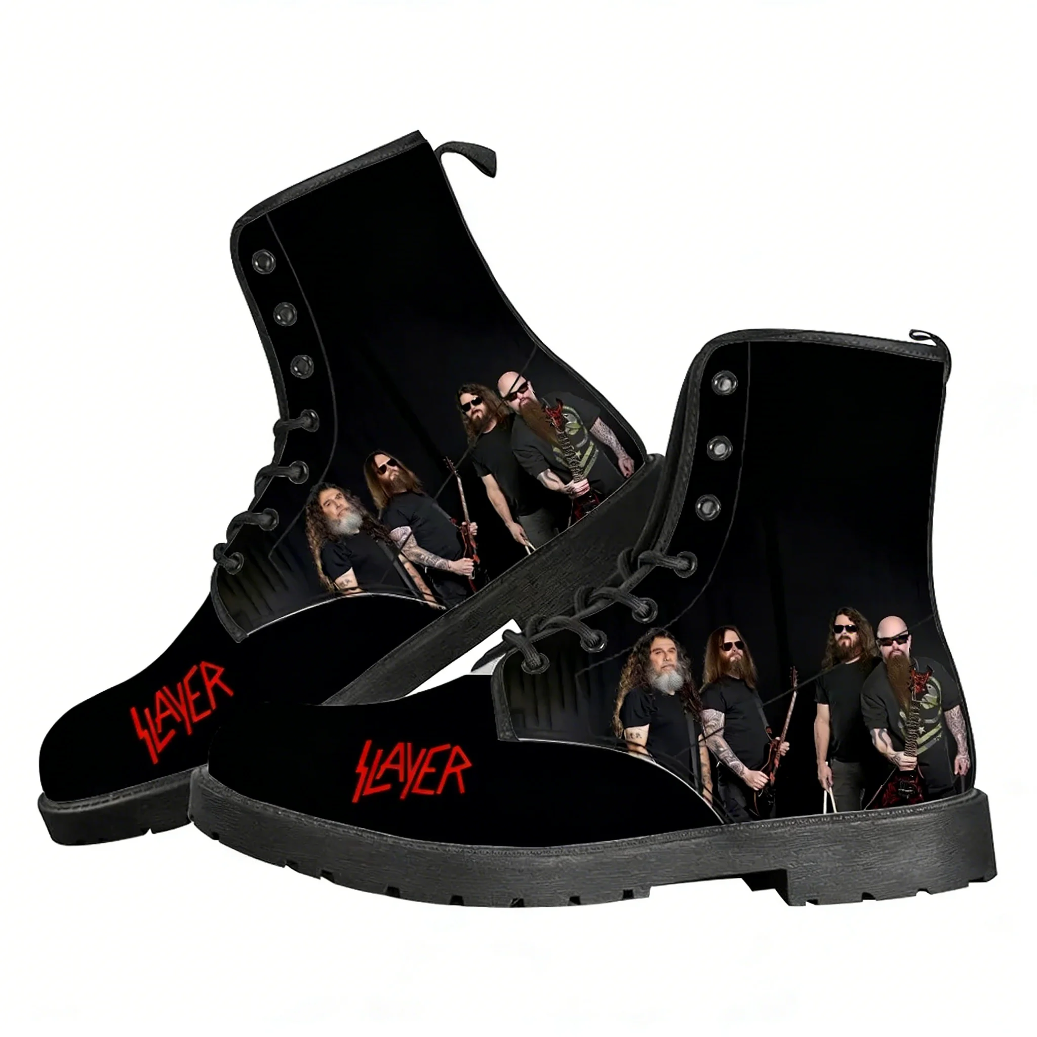 

Slayer Made Boots Mens Womens Teenager Shoes Casual Boot Outdoor Light High Quality Couple Print Pattern Text Custom Made Shoes