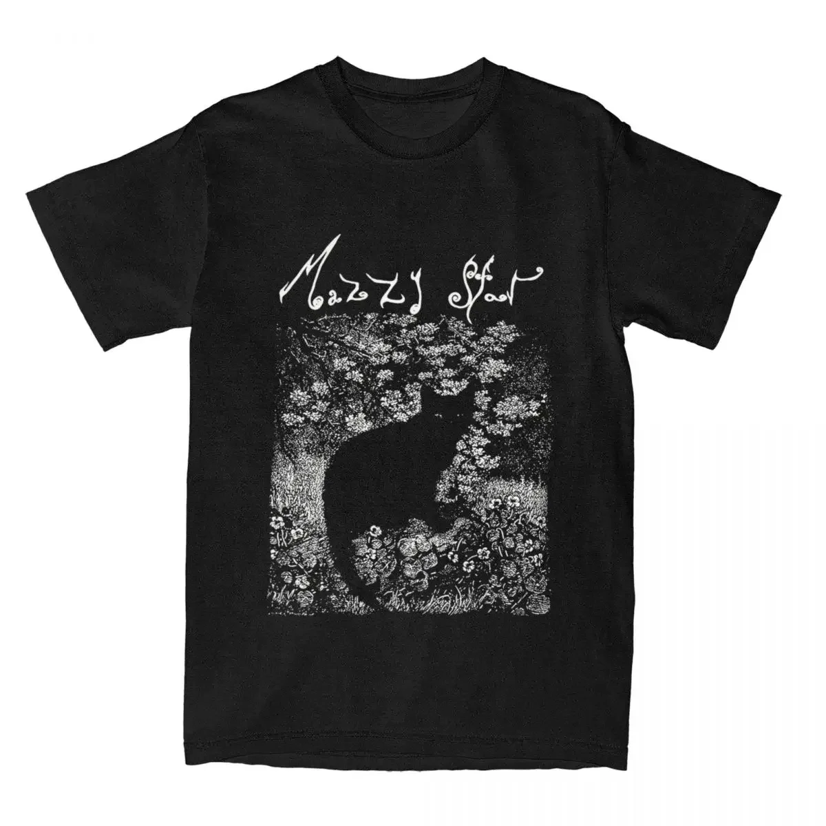 Short Sleeve T Shirt O Neck Clothing Plus Size Men's T-Shirt Mazzy Star Cat Novelty Cotton Tees  men clothing  oversized t shirt