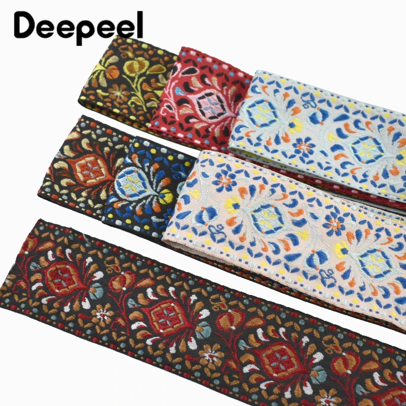 

5/10/20Yards 5cm Jacquard Webbing Strap Garment Bias Binding Band Belt Sling Decorative Braid Ribbon Crafts Sewing Accessories