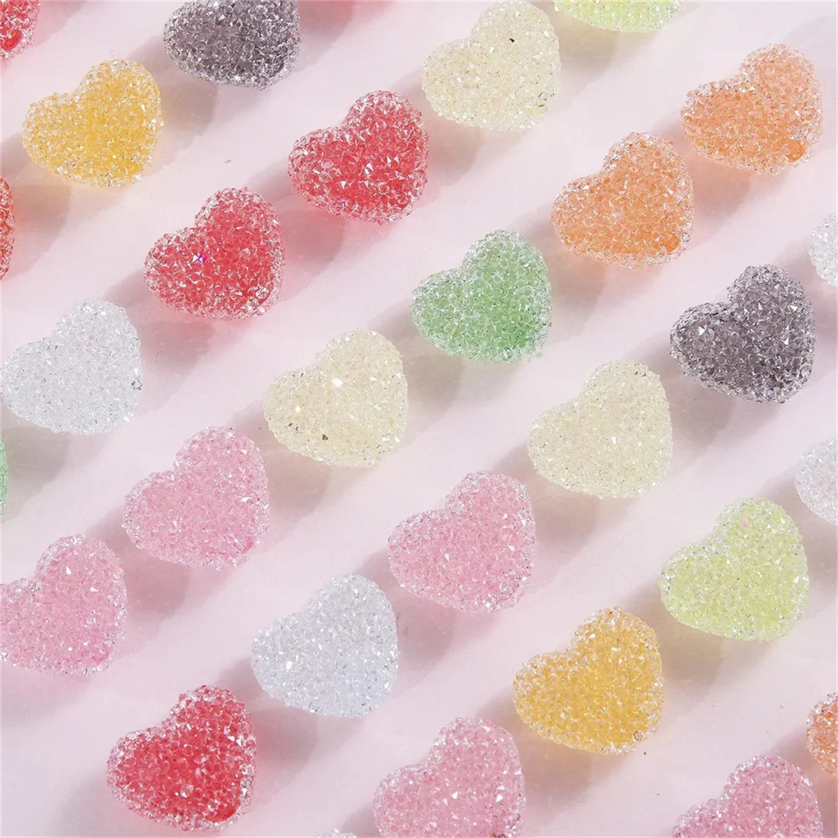 ST32 19mm 3Pcs Sugar Heart Bead DIY Handmade Girl Kawaii Earrings Jewelry Bead Bracelet Necklace Accessories Materials Wholesale