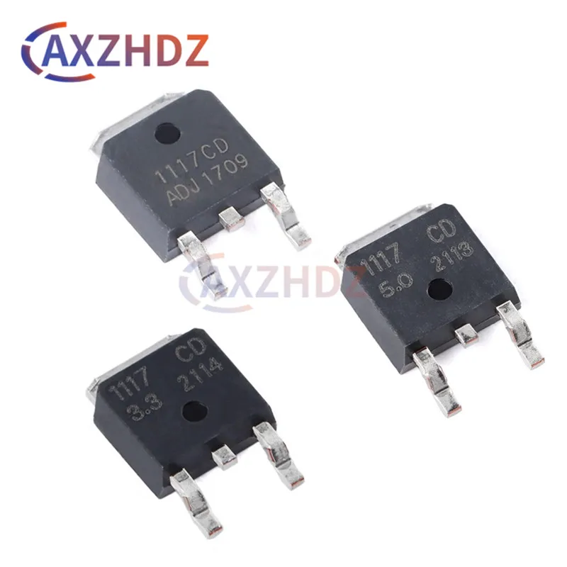 

10PCS AMS1117CD 1117 1.2V 1.8V 2.5V 3.3V 3V3 5V 5.0 ADJ TO-252 DPAK SMD AMS1117CD-3.3 5.0 1A LOW Dropout Voltage Regulator