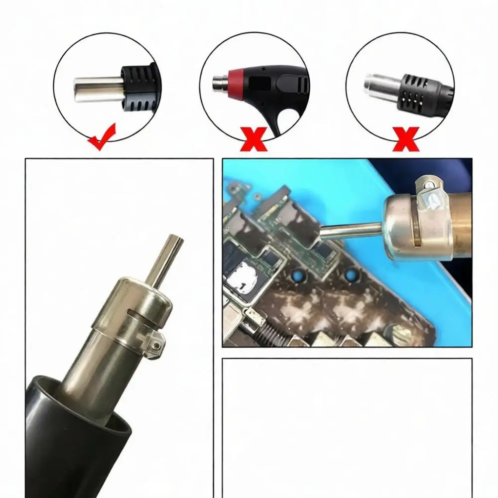 Replacement Round Nozzle For 850 Hot Air Blower Station Precision Soldering Rework Tools Heat Shrink Tube Accessory