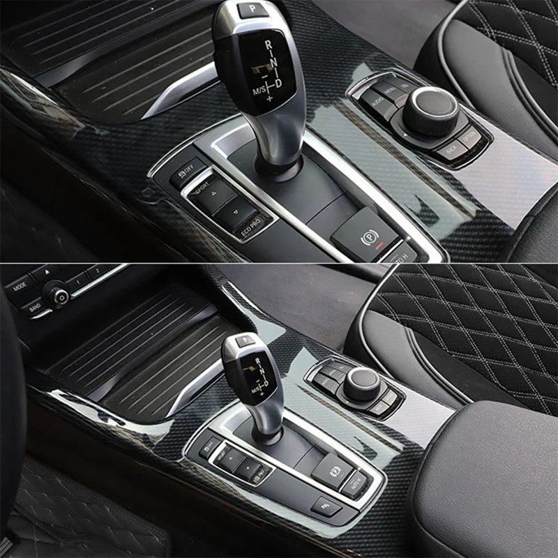 

Carbon Fiber ABS Gear Shift Knob Panel Cover Trim Door Panel Set Cover Trim For BMW X3 X4 F26 2011-2016