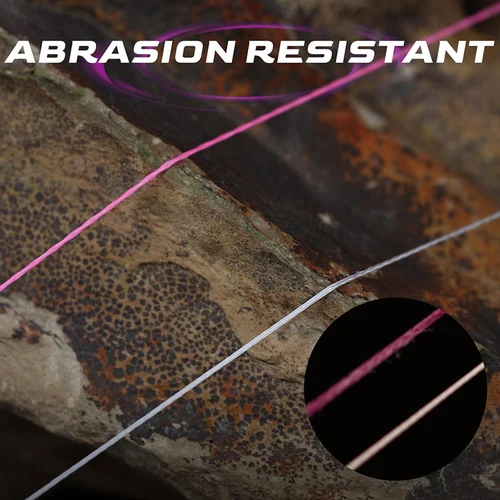 Imagen 2 del producto Thornsline-sedal de pesca trenzado Ultra suave, 100M, 500M, 8X, hilo de pesca multifilamento rosa de Japón, línea de pesca de PE para carpa