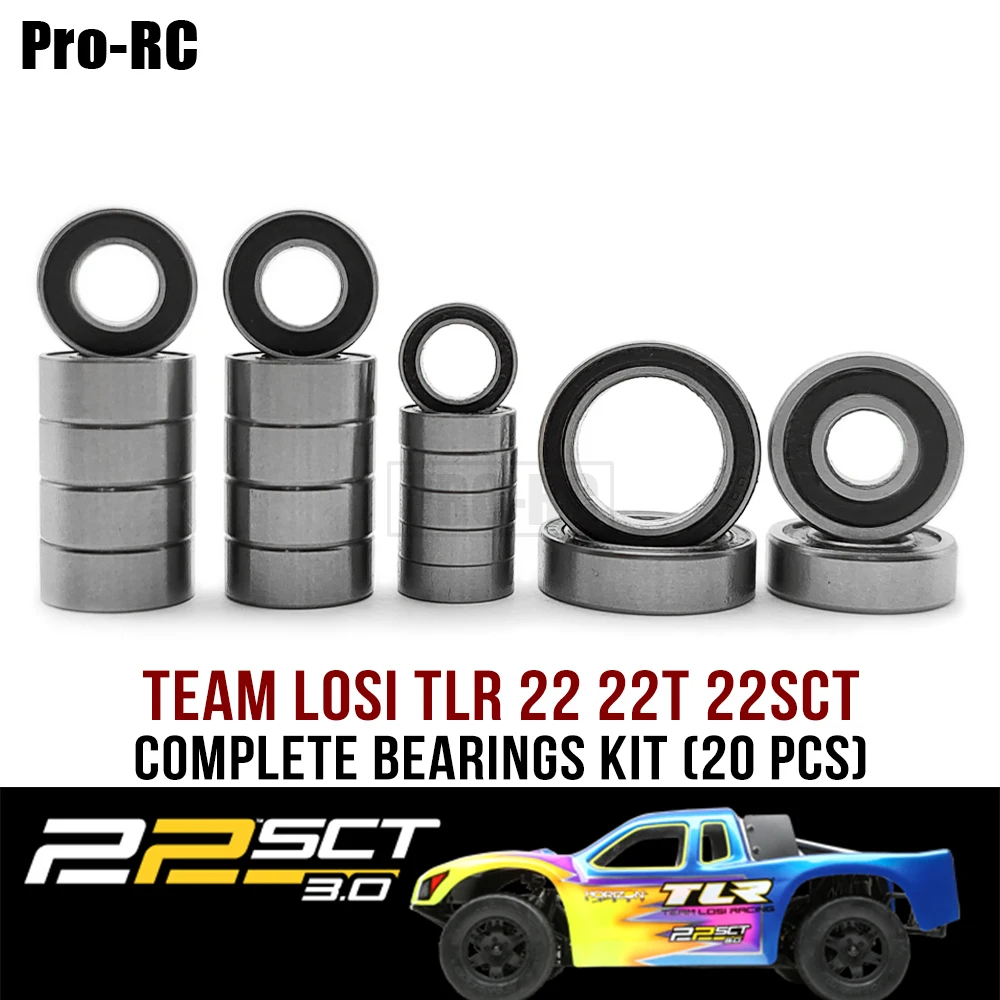 For Team Losi TLR 22 22T 22SCT (Versions 3.0, 4.0 & 5.0 Only) Complete Ball Bearings Kit (20Pcs) Rc Car Part