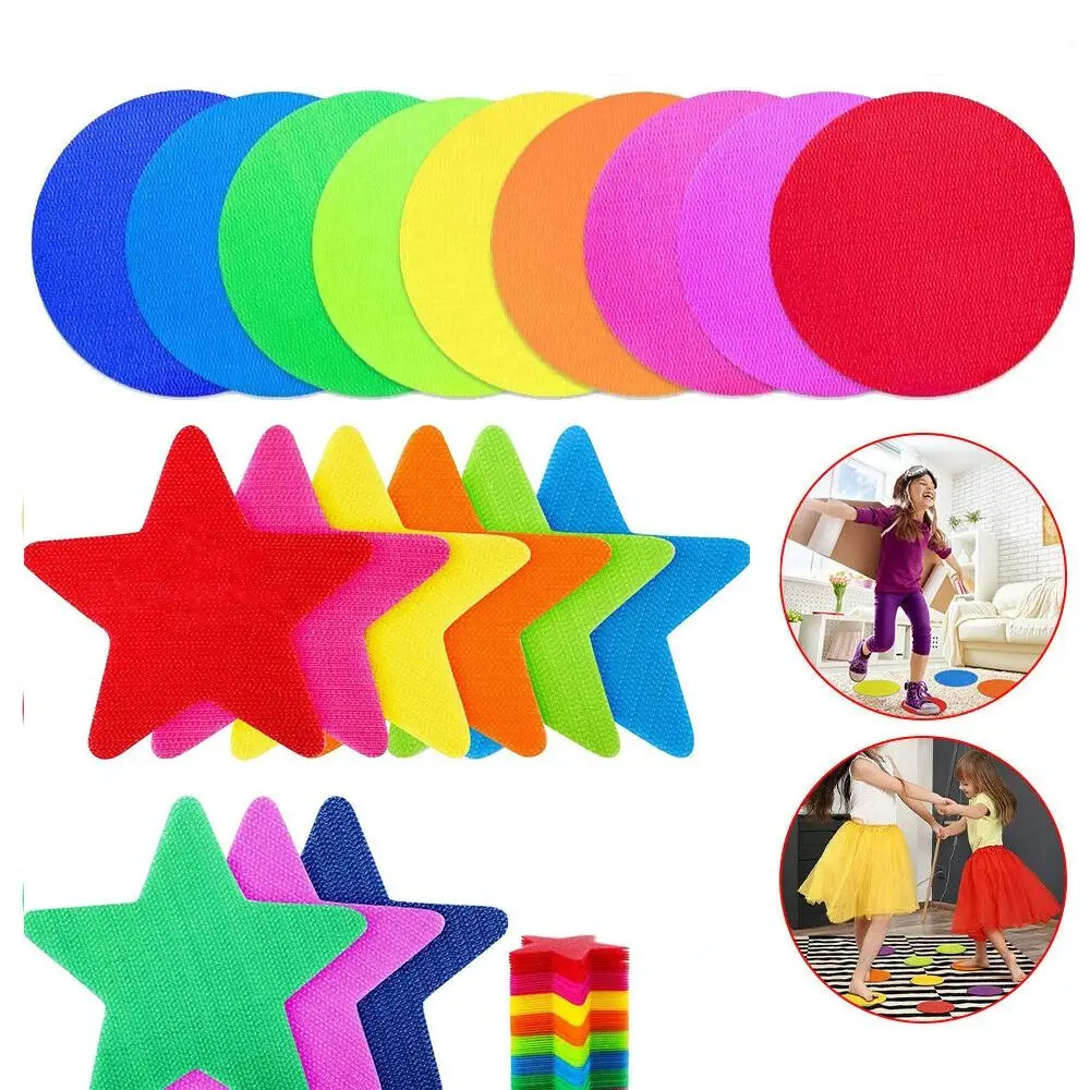 30Pcs Carpet Spot Markers Sit Floor Classroom Spots Circles Spot Marker Colorful Sitting Sticker Classroom Game Sport Teach Tool