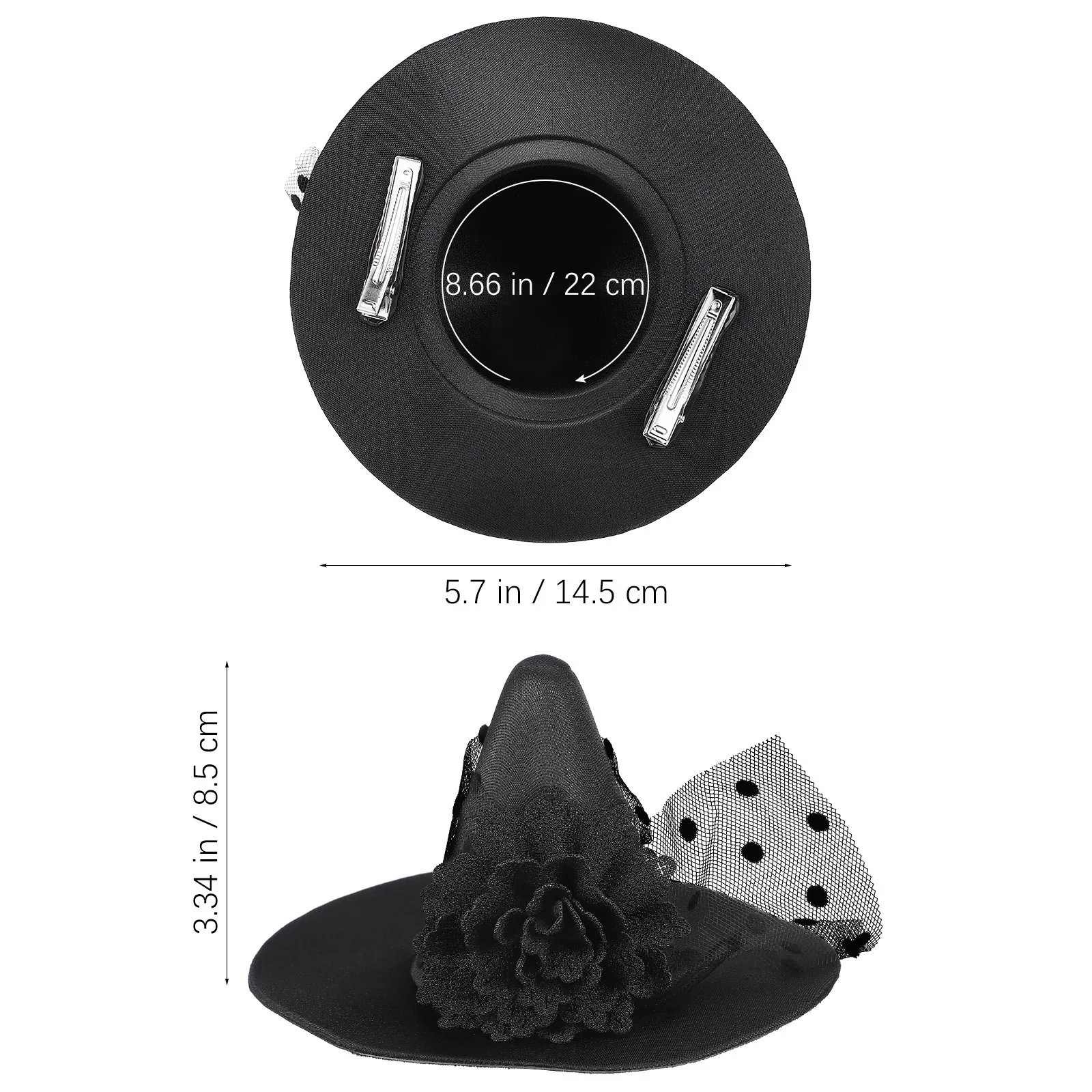 مصغرة خفيفة الوزن القماش حزب ديكور الاطفال زي التبعي حفلة تنكرية صغيرة هالوين قبعة الساحرة قبعة الساحرة الطرف #2