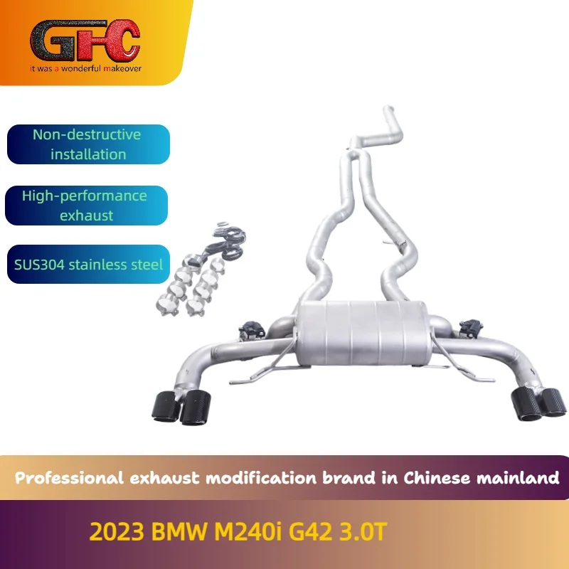 

GFC brand for 2023 BMW M240i G42 3.0T catback SUS304 high-performance variable valve exhaust system ,with muffler and tips.