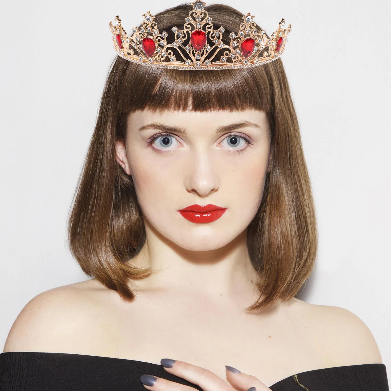 

Sparkling Rhinestone Crown Headwear Fashion Alloy Gemstone Crown For Women Bridal Wedding Pageant Party Queen Banquet