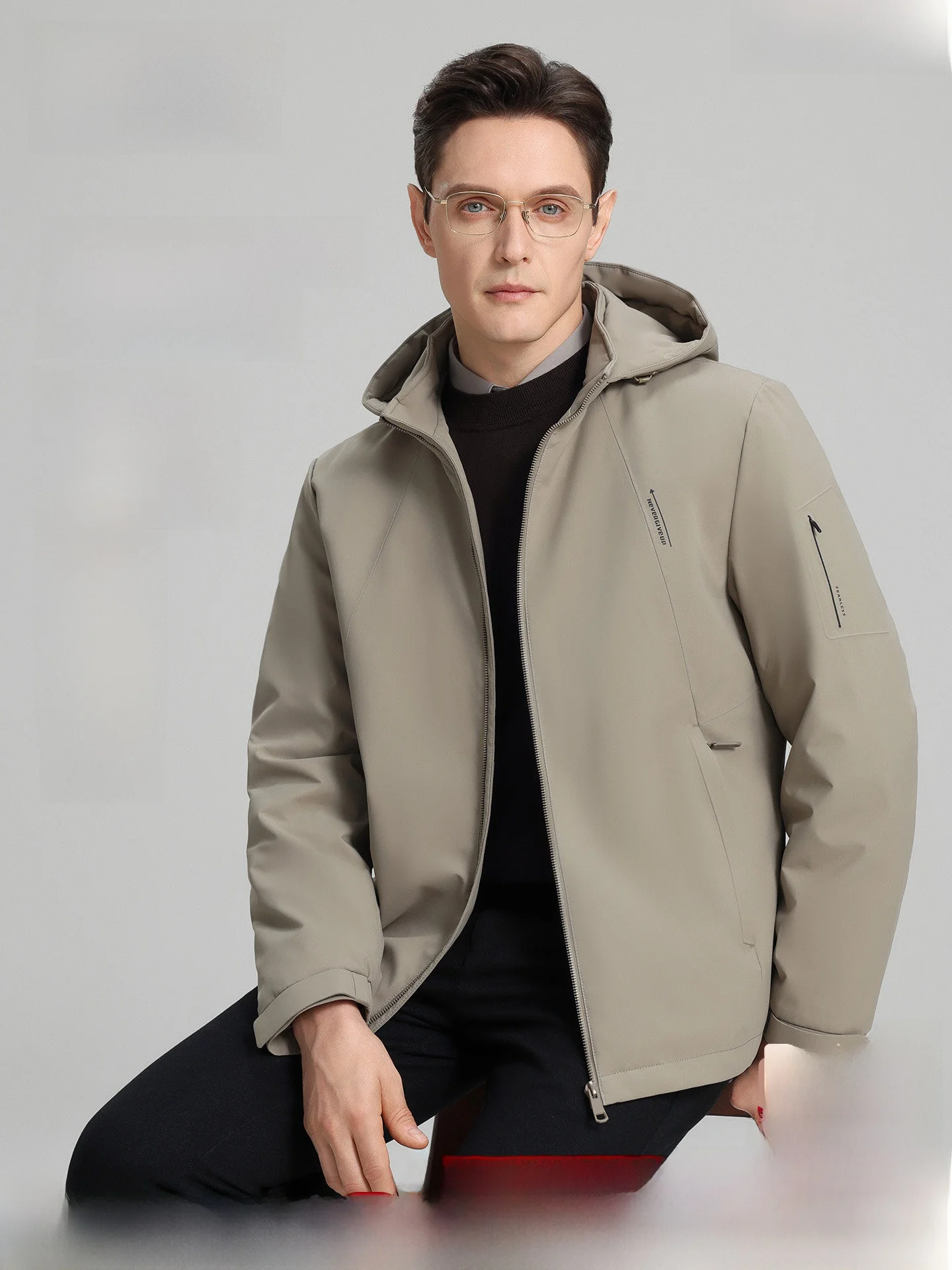 Men's Casual down Jacket Warmth All-Weather Functionality Polyester Fiber Fashion Urban Style Home Outdoor City Casual