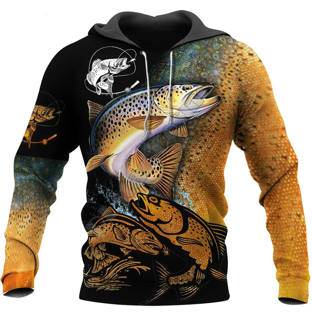 2023Newest Love Trout Fishing 3D Print Fashion Hoodie Men Women Harajuku Sweatshirt Pullover Casual Jacket Drop Shipping