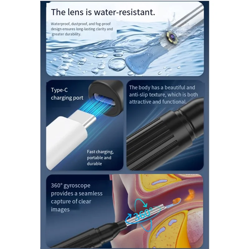 

ELECT-Visual Ear Otoscope Endoscope Earwax Removal Tool For Nose Teeth Wireless Earpick Camera Health Care Ear Cleaner