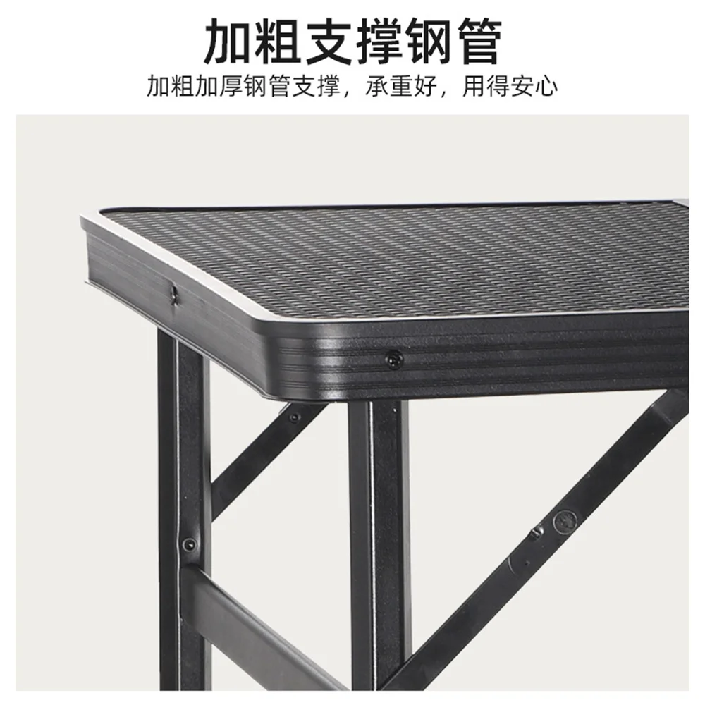 Outdoor Camping Folding Table,  Adjustable And Multifunctional Moisture-Proof Barbecue Grid Table