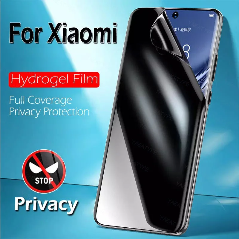 3 قطعة الخصوصية هيدروجيل فيلم ل Xiaomi Redmi K70 K60 K50 الترا K40 الألعاب K40S K70E K20 K30 K80 Pro دون فتح بصمة الإصبع