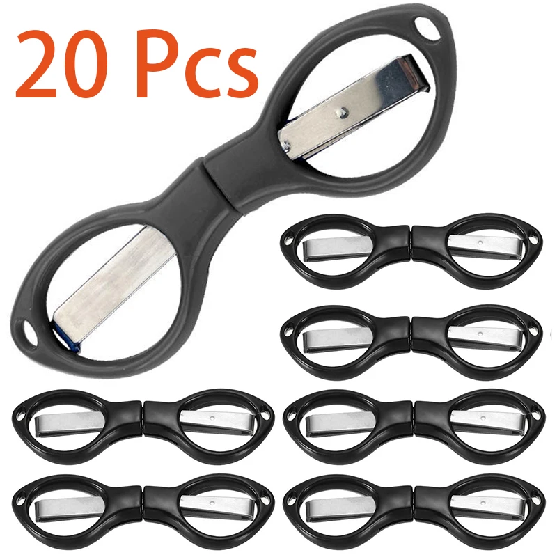 20 Stuks Huishoudelijke Vouwschaar Plastic Handvat Schaar Rvs Opvouwbare Schaar