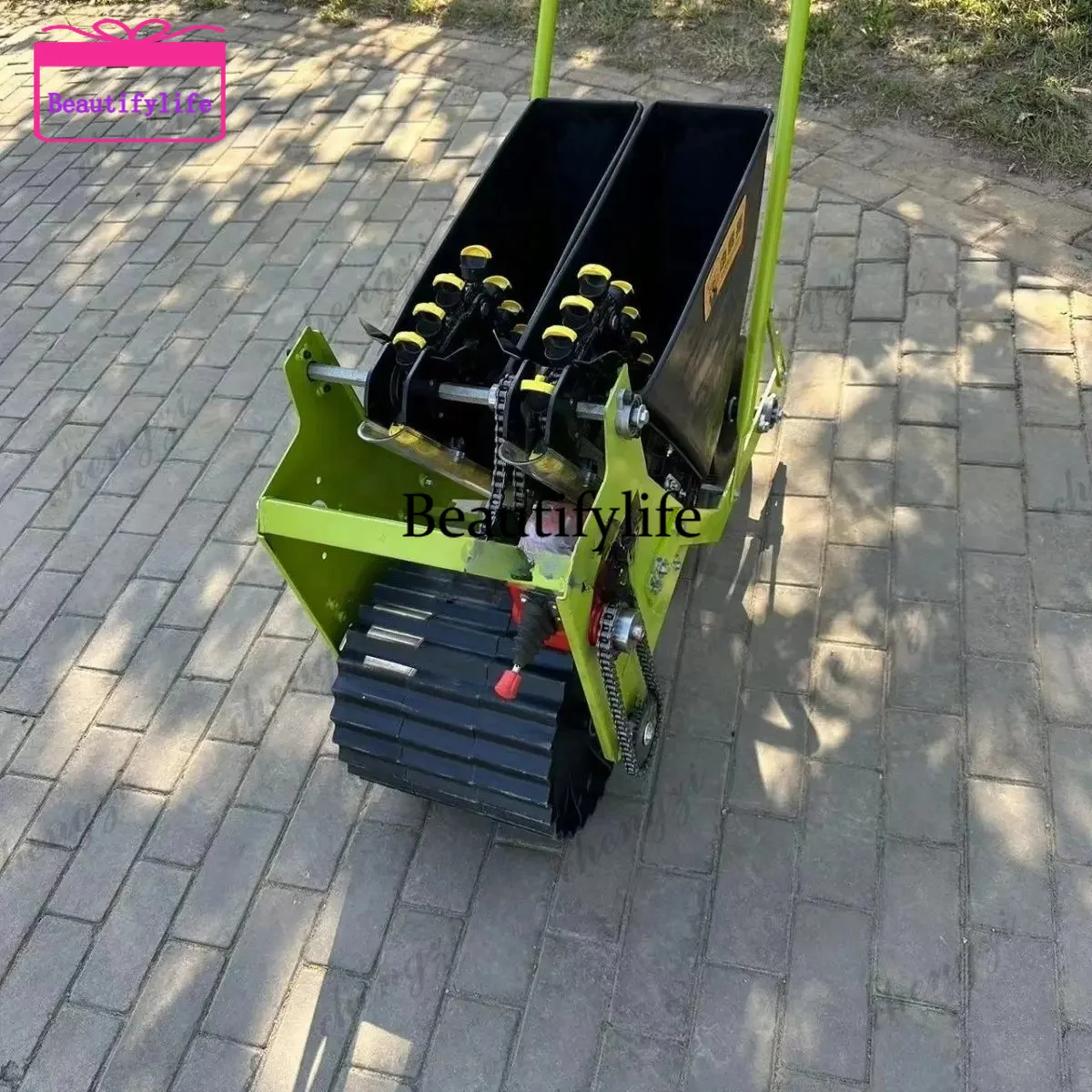 A55  Garlic Precision Planter Hand Push Garlic Planting Machinery Human Hand Push