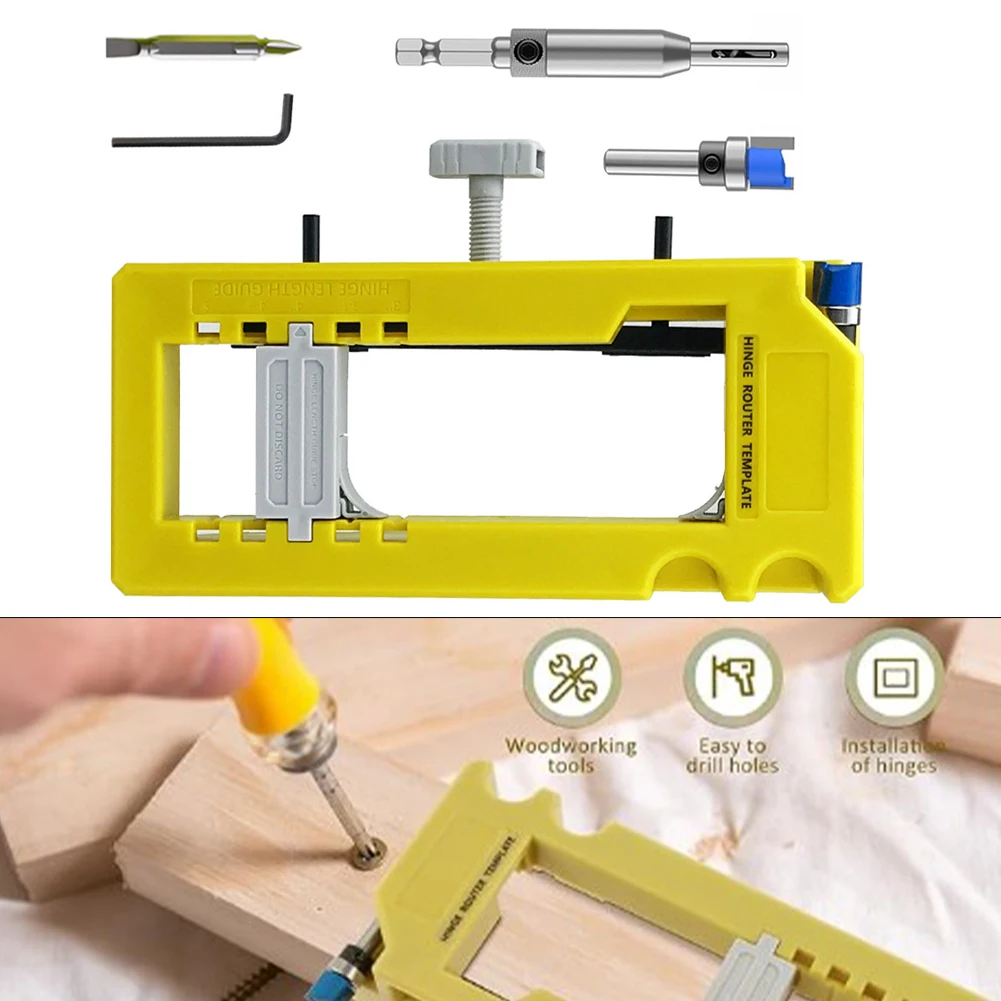 Door Hinge Jig Door Hinge Mortiser Hinge Installation Kit Door Hinge Router Template For 3 Inch To 5 Inch Hinges