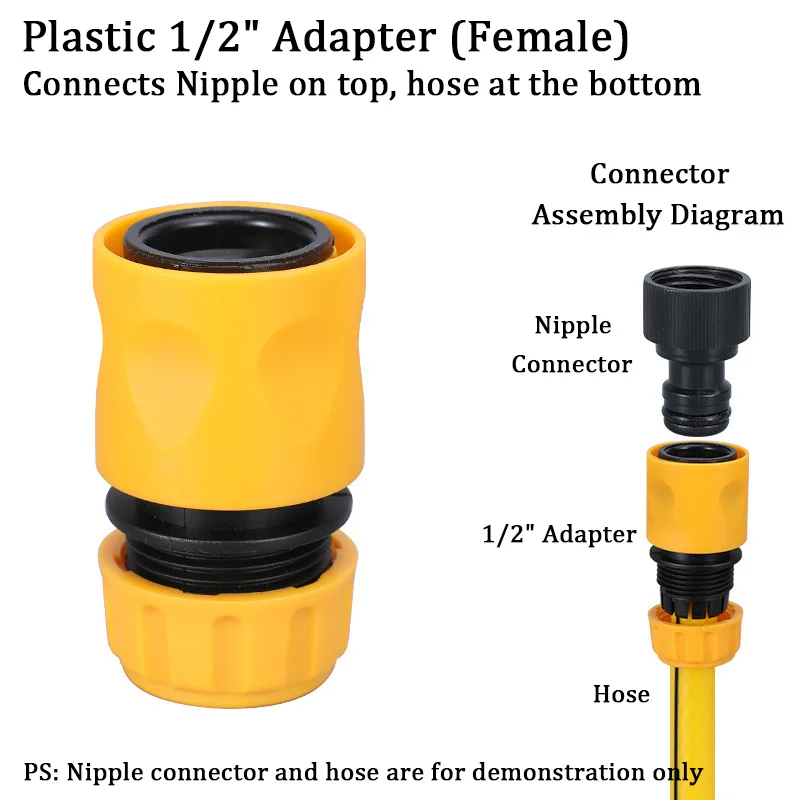 

Фитинг 1/2 трубы*2 Соединитель садового шланга