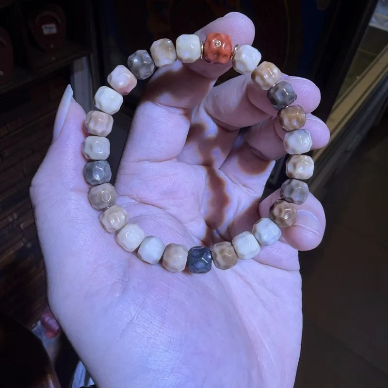 Bodhi Bracelet, Deep Ridge Bone Seed, Natural And Untreated Buddhist Prayer Beads