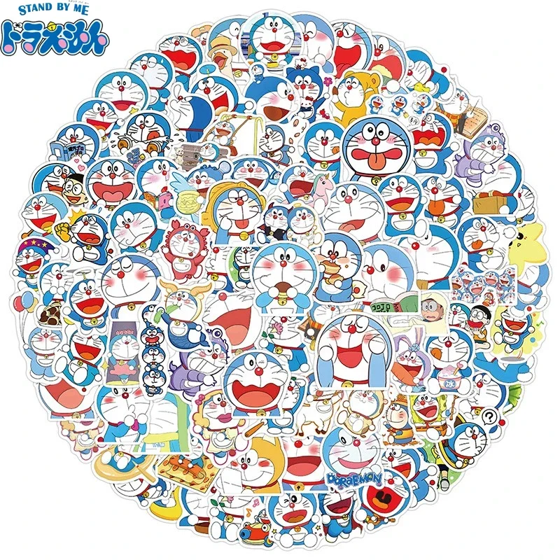 103 шт., набор наклеек Doraemon, украшения «сделай сам», водонепроницаемые наклейки в стиле аниме, милый чехол для телефона, кавайная упаковка, принадлежности для рукоделия кожи ноутбука