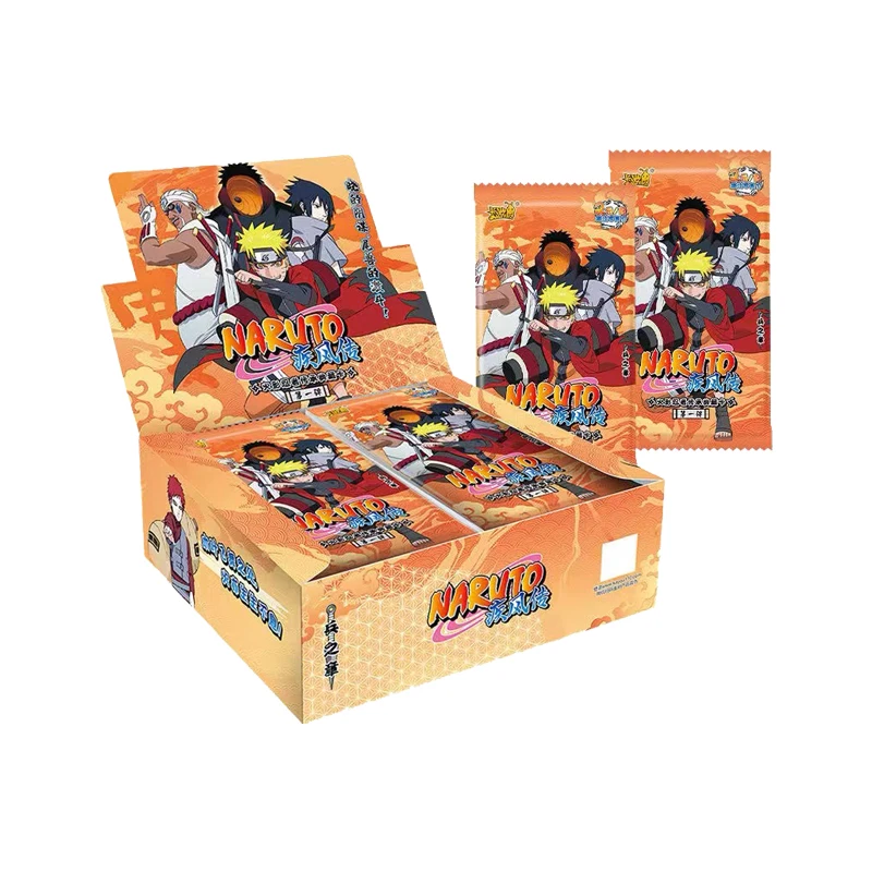 NEW Naruto Cards Booster Box TCG Collection Japanese Anim Kakashi Sasuke Table Games Children Toys Birthday Gift