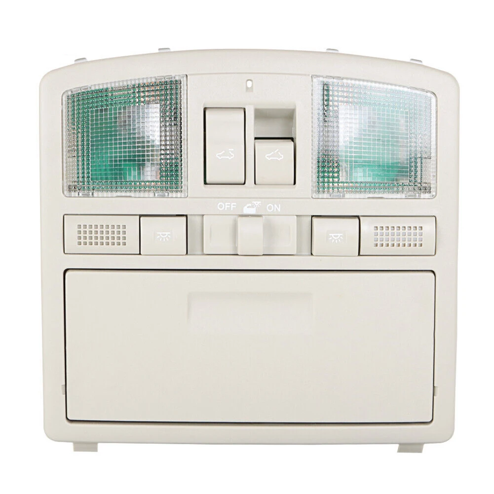 

Clear Lens & Grey Housing Overhead Console Map Lamp for Mazda CX9 2010 2015 with Yellow Light and Sunglass Holder