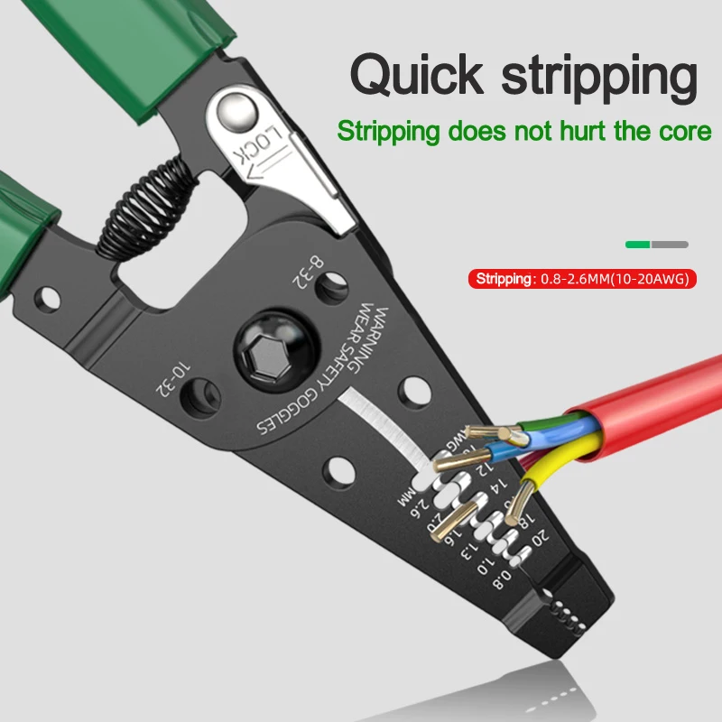 LAOA Elbow wire stripper special multi-function wire stripping, crimping, peeling and cutting pliers for industrial-grade electr