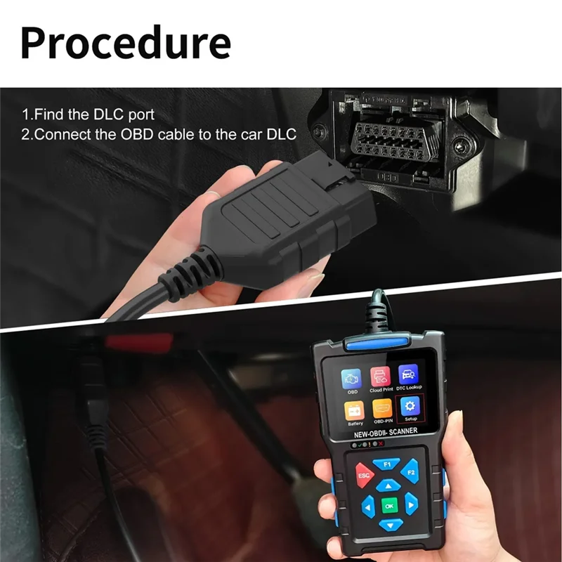 

ABLJ T300 OBD2 Scanner Superior Diagnostic Tool For All Cars Check Engine Code Reader With Reset Mode 6 And Mode 8 Readiness
