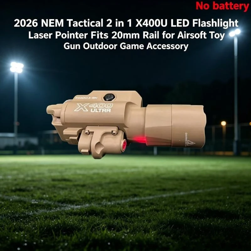 2026 NEW Training Game Tactical X300M LED Light Laser Pointer Fits 20mm Rail Airsoft Toy Outdoor Accessory