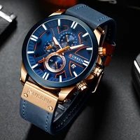 Reloj cronógrafo CURREN para hombre, movimiento de cuarzo, manecillas luminosas, reloj deportivo informal para hombre, reloj resistente al agua con fecha automática