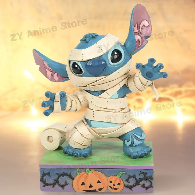 

Genuine Disney Stitch Mummy Collectible Toy Model Desktop Ornaments Children's Trendy Toys Halloween Gift