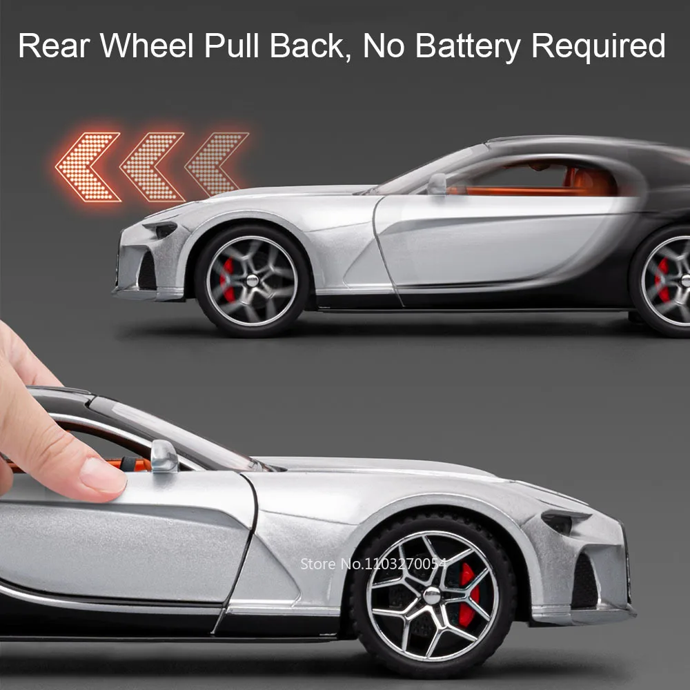 1:32 Atlantico Tourbillon Modello di Auto In Lega Pressofusa Giocattoli Porte Aperta Suono Luce Tirare Indietro Modelli In Miniatura Ufficio Tavolo ornamenti